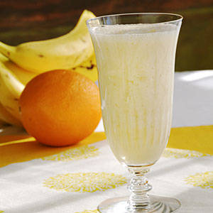 batido de pltano con naranja