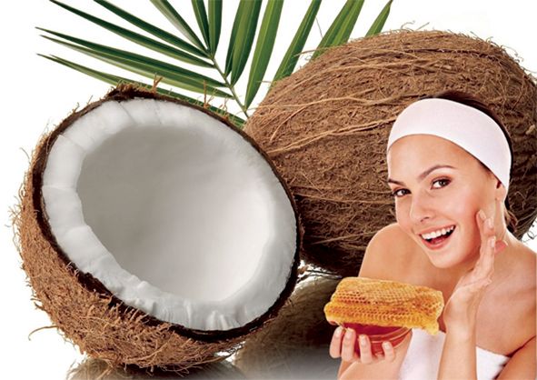 Peeling facial de coco y miel