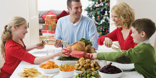 Familia en Navidad