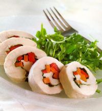 Rollitoa de pollo con verduritas